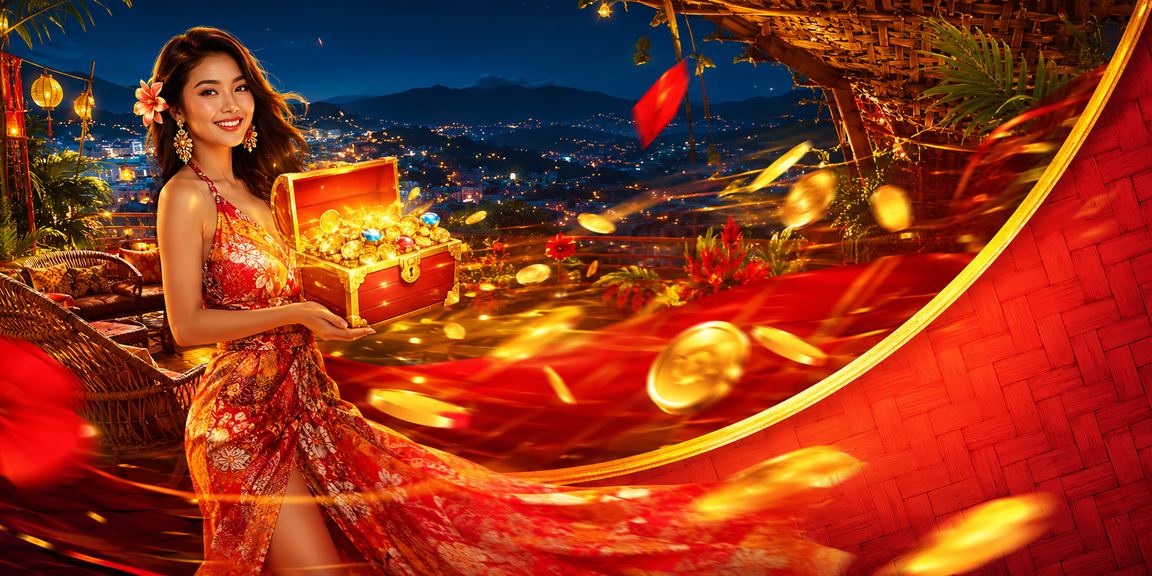 Suasana festival perayaan dengan nuansa kasino dan reward poin malam hari